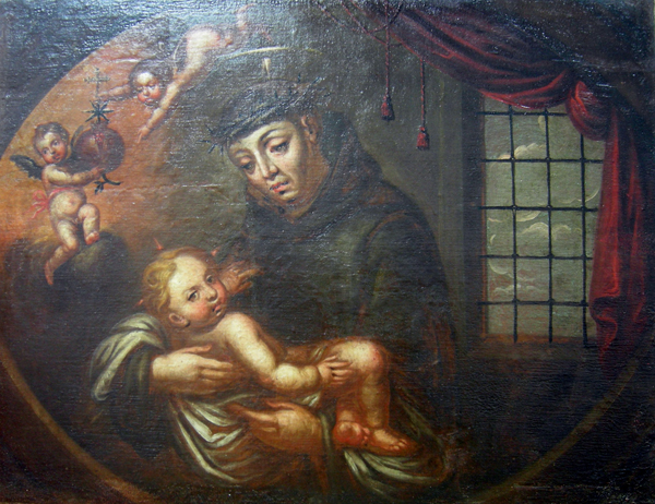 San Juan de Dios con el Niño Jesús en brazos